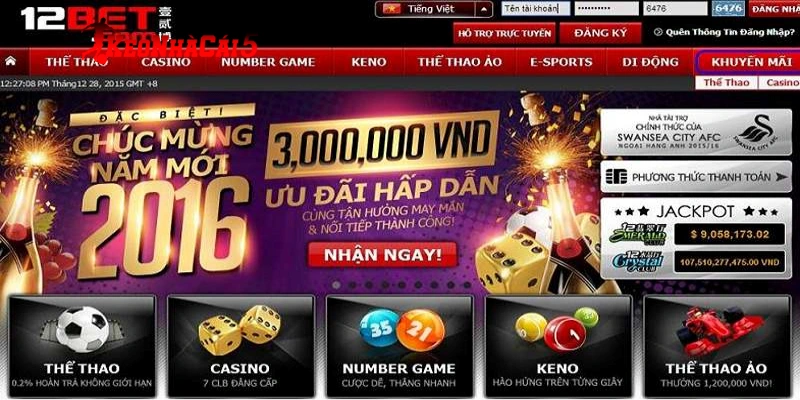 Kho tàng giải trí đa dạng tại điểm cược 12Bet
